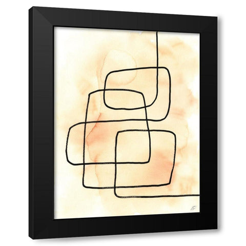 Wandering Lines Black Modern Wood Framed Art Print with Double Matting by Lee, Judson