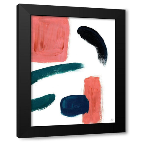 Blocks and Brush Strokes II Black Modern Wood Framed Art Print by Lee, Judson