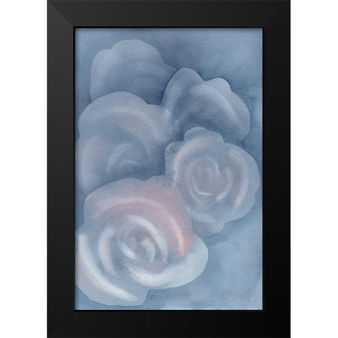 Layered Flowers II Black Modern Wood Framed Art Print by Lee, Judson