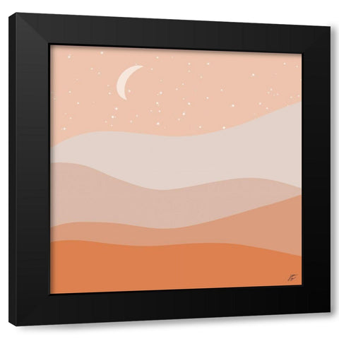 Desert Night Black Modern Wood Framed Art Print with Double Matting by Lee, Judson