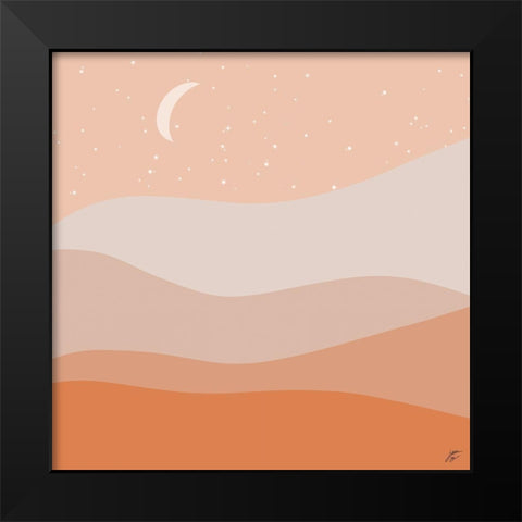 Desert Night Black Modern Wood Framed Art Print by Lee, Judson