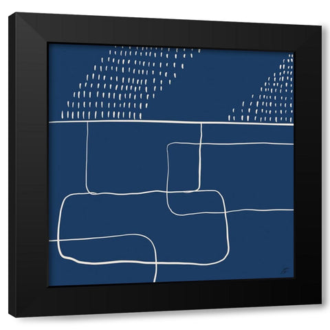 Dash and Boxes I Black Modern Wood Framed Art Print by Lee, Judson