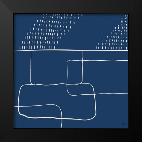 Dash and Boxes I Black Modern Wood Framed Art Print by Lee, Judson