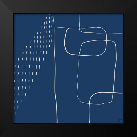 Dash and Boxes II Black Modern Wood Framed Art Print by Lee, Judson