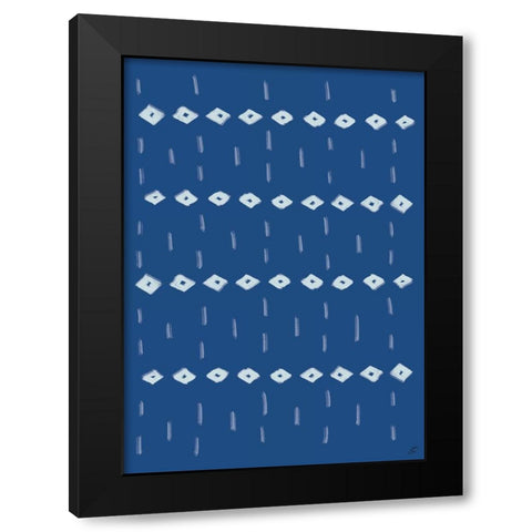 Textile Diamonds II Black Modern Wood Framed Art Print by Lee, Judson