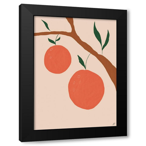Orange Tree I Black Modern Wood Framed Art Print with Double Matting by Lee, Judson