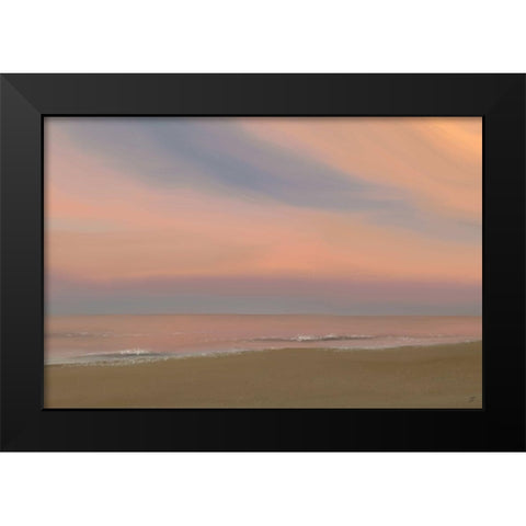 Beach Sunset Black Modern Wood Framed Art Print by Lee, Judson