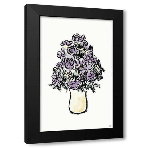 Water Flowers Black Modern Wood Framed Art Print with Double Matting by Lee, Judson