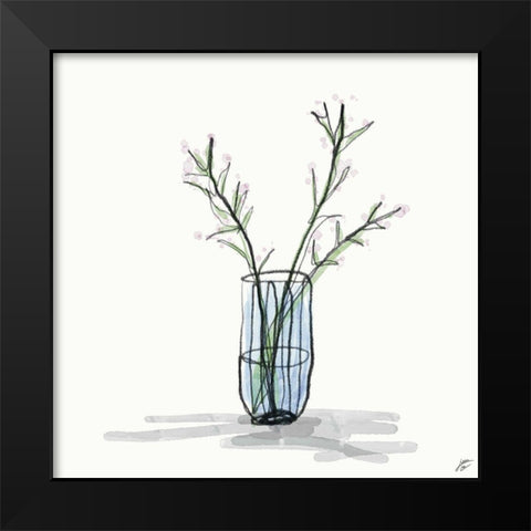 Floral Sketch I Black Modern Wood Framed Art Print by Lee, Judson