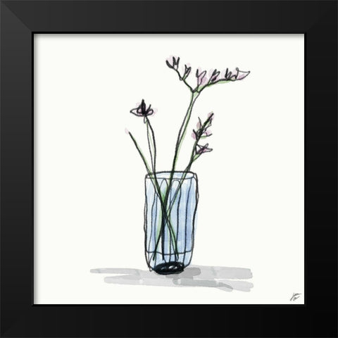 Floral Sketch II Black Modern Wood Framed Art Print by Lee, Judson