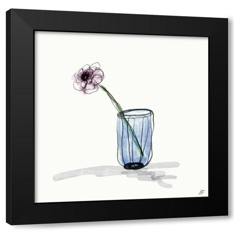 Floral Sketch III Black Modern Wood Framed Art Print by Lee, Judson