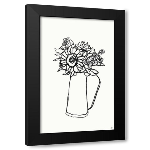Floral Arrangement V Black Modern Wood Framed Art Print with Double Matting by Lee, Judson