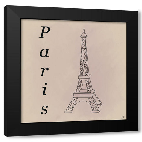Eiffel Tower Black Modern Wood Framed Art Print by Lee, Judson