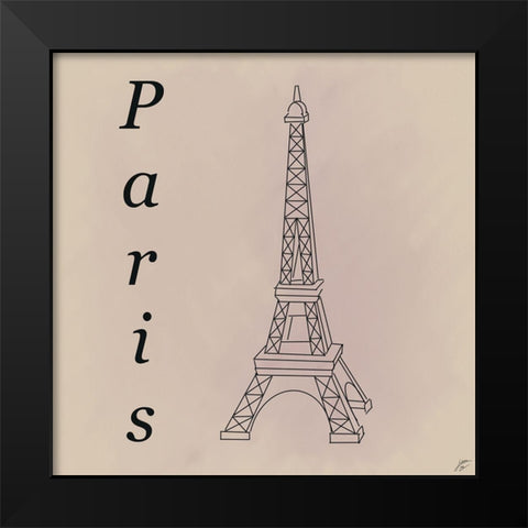 Eiffel Tower Black Modern Wood Framed Art Print by Lee, Judson