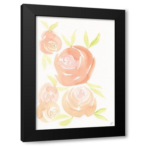 Lovely Roses Black Modern Wood Framed Art Print with Double Matting by Lee, Judson
