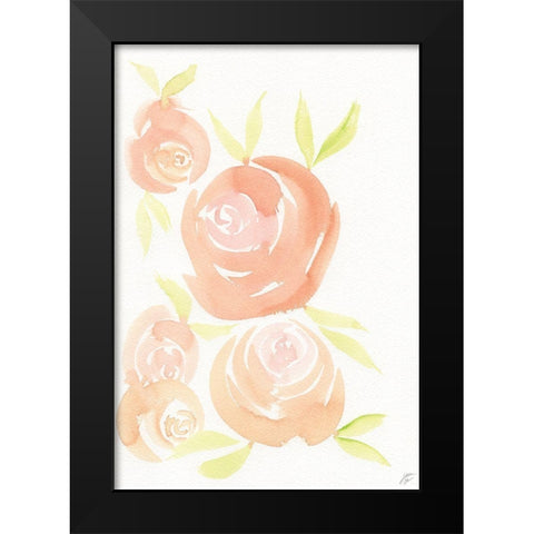 Lovely Roses Black Modern Wood Framed Art Print by Lee, Judson