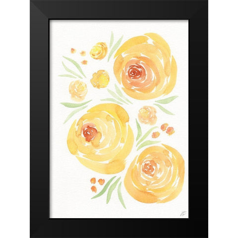 Yellow Roses II Black Modern Wood Framed Art Print by Lee, Judson