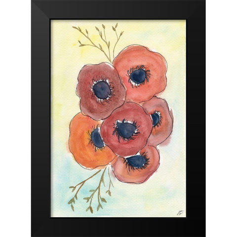 Anemones Black Modern Wood Framed Art Print by Lee, Judson