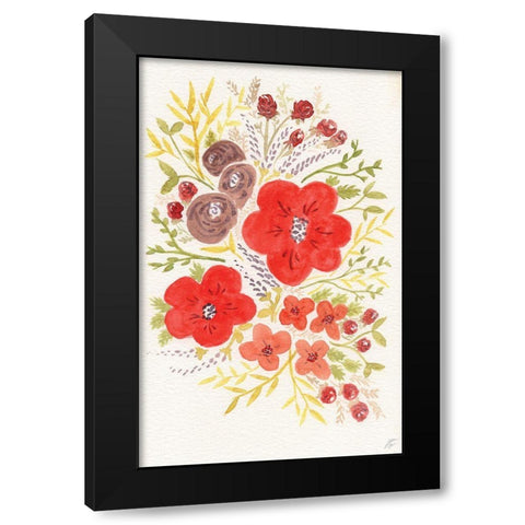 Watercolor Cluster Black Modern Wood Framed Art Print by Lee, Judson