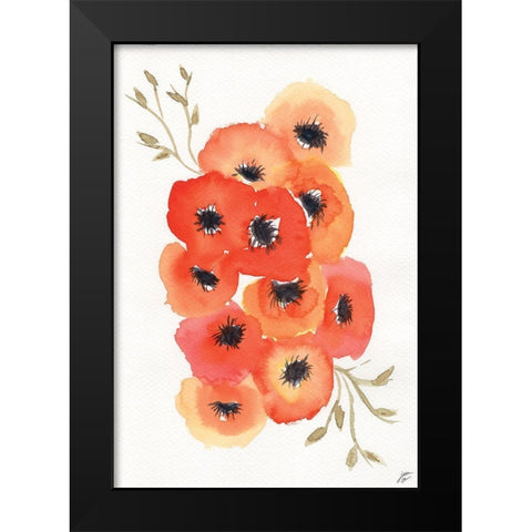 Vivid Anemones II Black Modern Wood Framed Art Print by Lee, Judson
