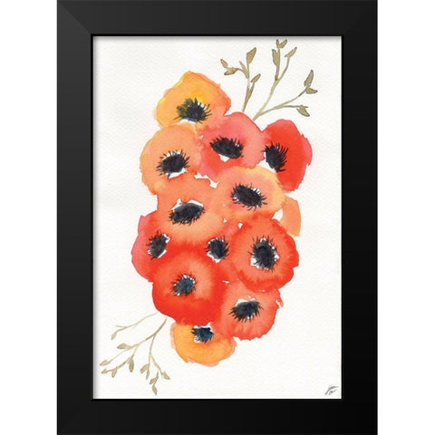 Vivid Anemones I Black Modern Wood Framed Art Print by Lee, Judson