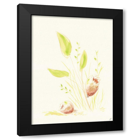 Grass and Bulbs Black Modern Wood Framed Art Print with Double Matting by Lee, Judson