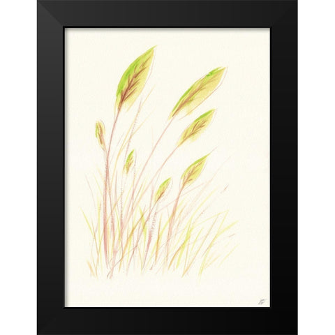Leaf Grass Black Modern Wood Framed Art Print by Lee, Judson
