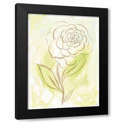 Flower I Black Modern Wood Framed Art Print with Double Matting by Lee, Judson