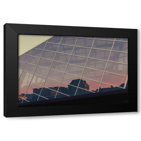 City Sunrise Black Modern Wood Framed Art Print by Lee, Judson