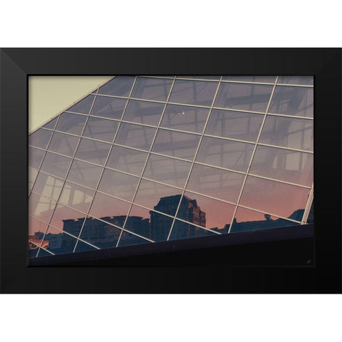 City Sunrise Black Modern Wood Framed Art Print by Lee, Judson