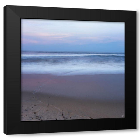 Washy Beach in Pink Black Modern Wood Framed Art Print with Double Matting by Lee, Judson