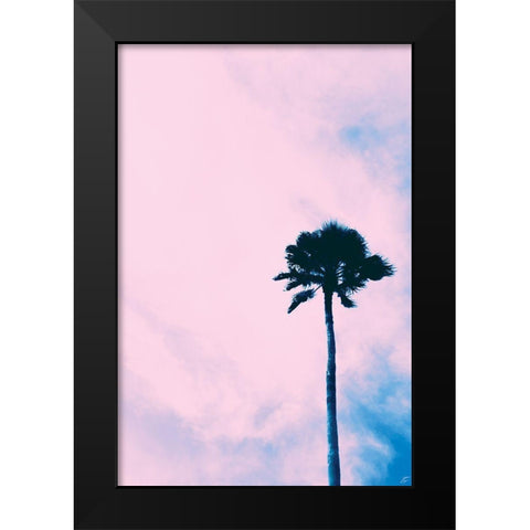 Millennial Pink Palm Black Modern Wood Framed Art Print by Lee, Judson