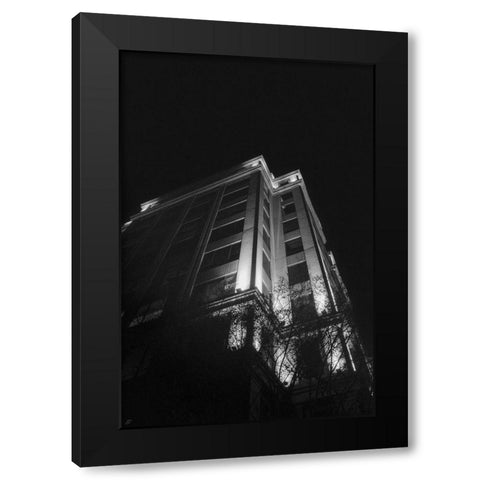Big Building at Night II Black Modern Wood Framed Art Print with Double Matting by Lee, Judson