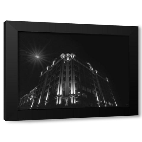Big Building at Night III Black Modern Wood Framed Art Print with Double Matting by Lee, Judson