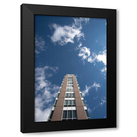 Look Tall Tower Black Modern Wood Framed Art Print with Double Matting by Lee, Judson