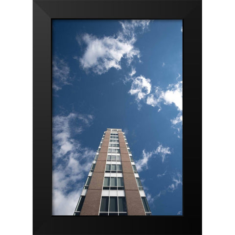 Look Tall Tower Black Modern Wood Framed Art Print by Lee, Judson