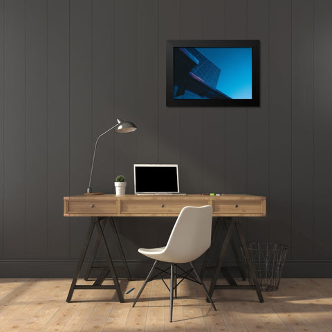 Blue Monday Black Modern Wood Framed Art Print by Lee, Judson