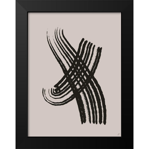 Hake Scrapes II Black Modern Wood Framed Art Print by Lee, Judson