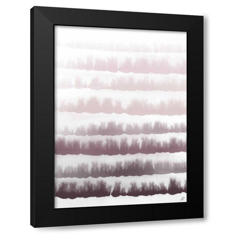 Blush Strokes Black Modern Wood Framed Art Print with Double Matting by Lee, Judson