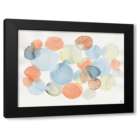 Watercolor and Shells II Black Modern Wood Framed Art Print with Double Matting by Lee, Judson
