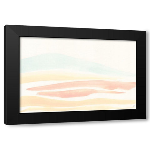 Peachy Soft Hills Black Modern Wood Framed Art Print by Lee, Judson