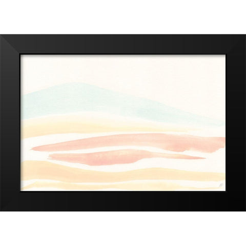 Peachy Soft Hills Black Modern Wood Framed Art Print by Lee, Judson
