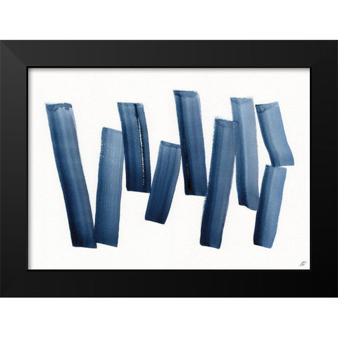 Line Leanings Black Modern Wood Framed Art Print by Lee, Judson