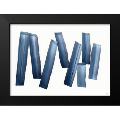 Line Leanings II Black Modern Wood Framed Art Print by Lee, Judson