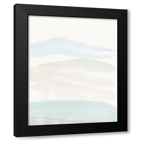 Soft Green Black Modern Wood Framed Art Print with Double Matting by Lee, Judson