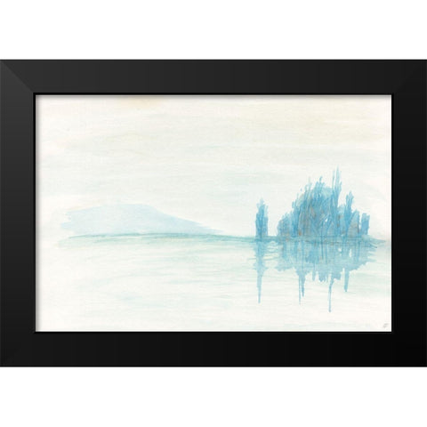 Green Tea Reflections Black Modern Wood Framed Art Print by Lee, Judson