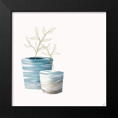 Marble Pot Black Modern Wood Framed Art Print by Lee, Judson