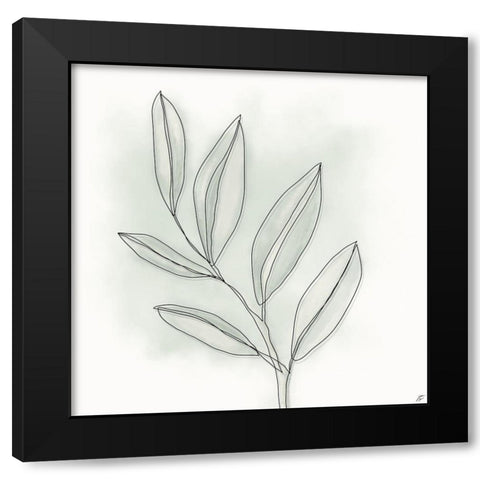 Line Grass Black Modern Wood Framed Art Print with Double Matting by Lee, Judson