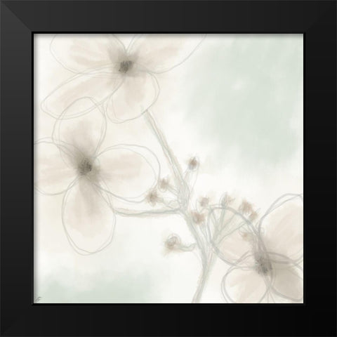 Flower Clipping Black Modern Wood Framed Art Print by Lee, Judson