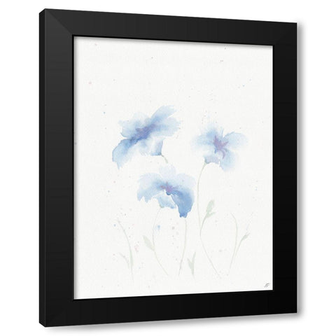 Blue Drop Black Modern Wood Framed Art Print with Double Matting by Lee, Judson